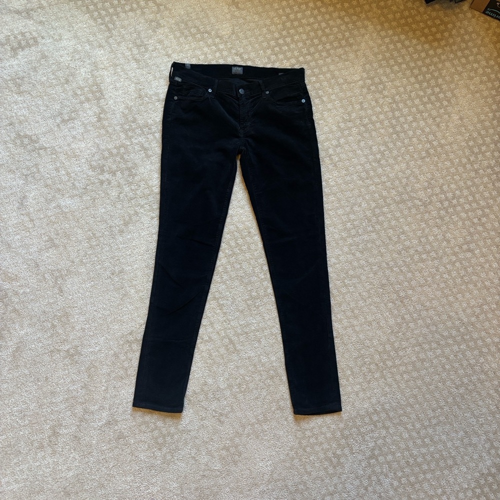 Citizens of Humanity Black Corduroy Skinny Leg Jeans - Picture 2 of 10